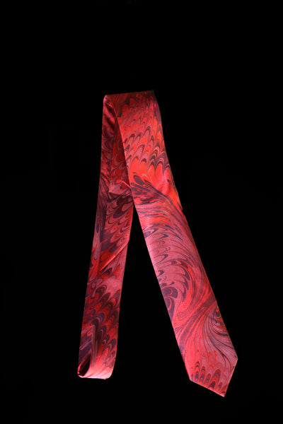 Swerve Collection - Red Marbled Tie