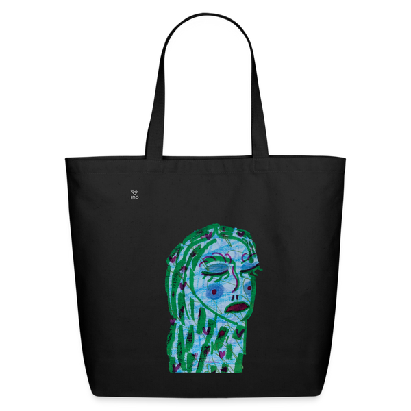 Atelier Faces - Celery : Eco-Friendly Cotton Tote - black