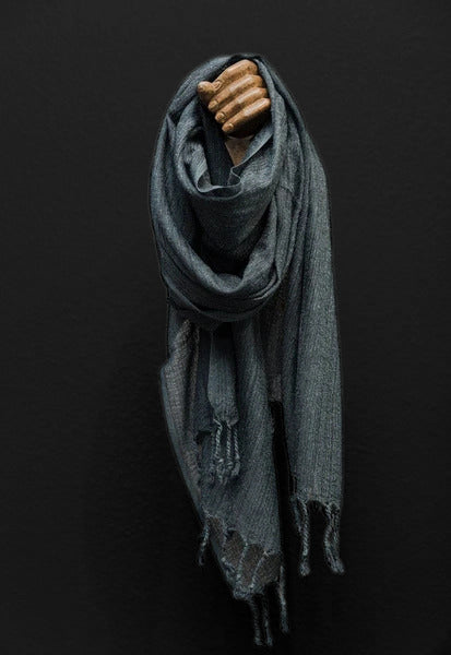 Sophisto Collection Handmade Dark Green Silk Scarf