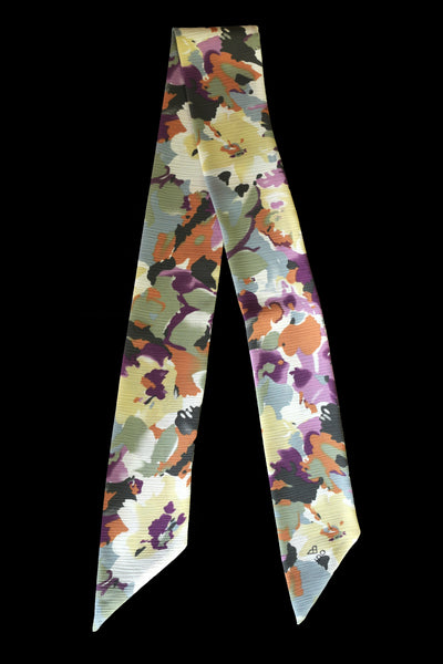 Twilly Collection - Spring Flowers - Purple & Beige