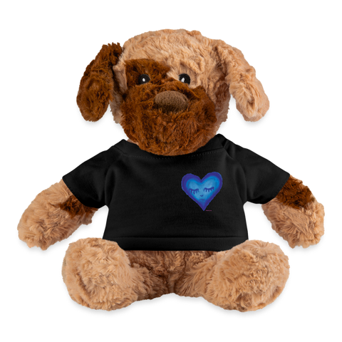 Blue Heart Dog - black